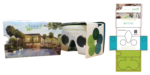 Customised VR Cardboard for Maple Residence by Fresnel